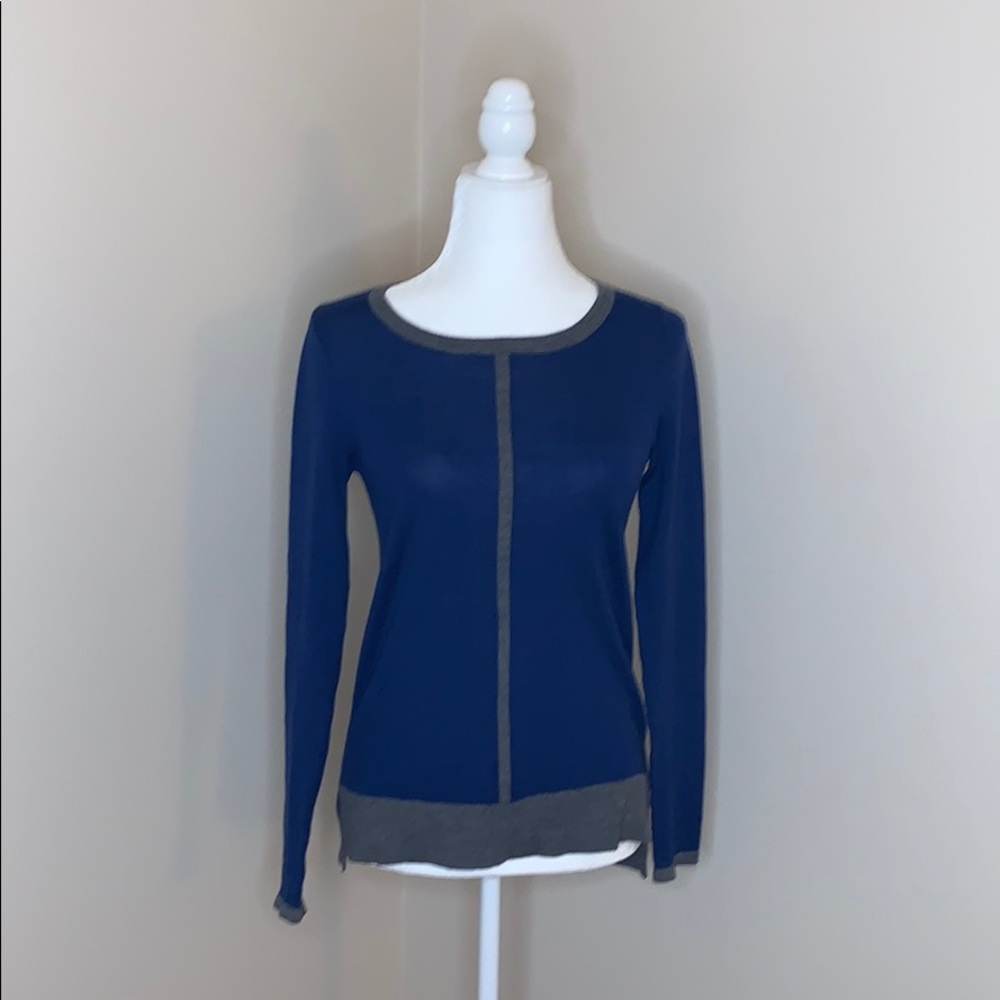 Ann Taylor Navy/Gray sweater- S